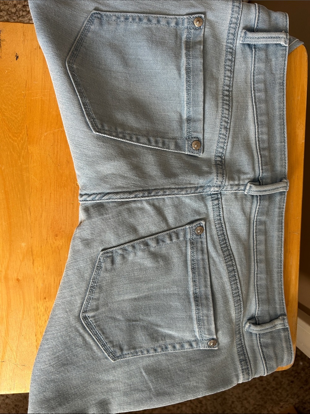 J. Jill Light Blue Cropped Frayed-Hem Jeans PETiTe 8 - Picture 5 of 7